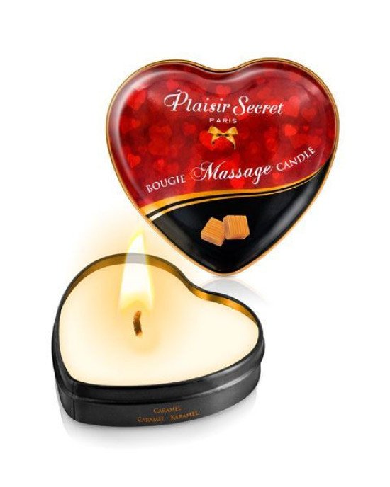 Масажна свічка-серце Plaisirs Secrets Caramel (35 мл) Масажна свічка-серце Plaisirs Secrets Caramel (35 мл)