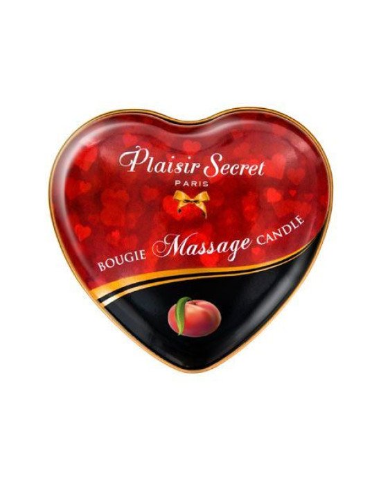 Масажна свічка-серце Plaisirs Secrets Peach (35 мл) Масажна свічка-серце Plaisirs Secrets Peach (35 мл)
