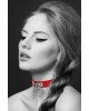 Чокер з кільцем для повідця Bijoux Pour Toi - FETISH Red, екошкіра Чокер з кільцем для повідця Bijoux Pour Toi - FETISH Red, екошкіра