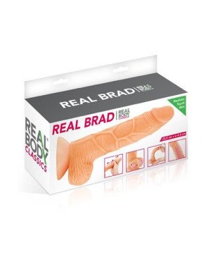 Фалоімітатор із рухомою крайньою плоттю Real Body — Real Brad, діаметр 4,5 см, TPE Фалоімітатор із рухомою крайньою плоттю Real Body — Real Brad, діаметр 4,5 см, TPE