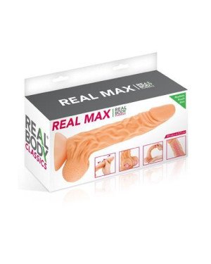 Фалоімітатор із рухомою крайньою плоттю Real Body — Real Max, діаметр 4,3 см, TPE Фалоімітатор із рухомою крайньою плоттю Real Body — Real Max, діаметр 4,3 см, TPE