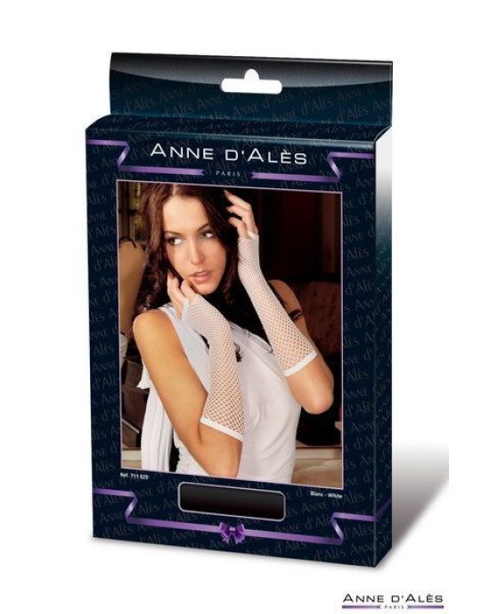Мітенки сітка Anne De Ales White Мітенки сітка Anne De Ales White