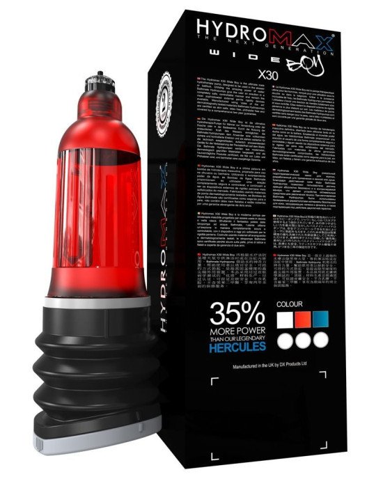 Гідропомпа Bathmate Hydromax 7 WideBoy Red (X30) для члена довжиною від 12,5 до 18 см, діаметр до 5, Гідропомпа Bathmate Hydromax 7 WideBoy Red (X30) для члена довжиною від 12,5 до 18 см, діаметр до 5,