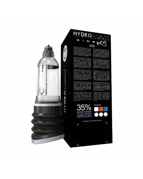 Гідропомпа Bathmate Hydromax 7 WideBoyClear (X30) для члена довжиною від 12,5 до 18 см, діаметр до 5 Гідропомпа Bathmate Hydromax 7 WideBoyClear (X30) для члена довжиною від 12,5 до 18 см, діаметр до 5