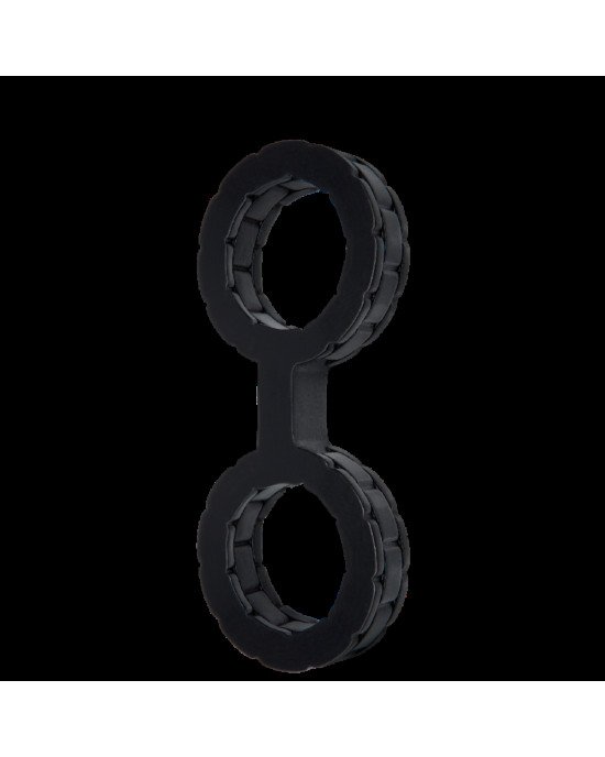 Наручники з силікону Doc Johnson The Cuffs Small - Black, добре тягнуться, для рук і для ніг Наручники з силікону Doc Johnson The Cuffs Small - Black, добре тягнуться, для рук і для ніг