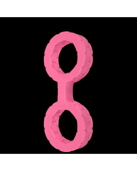 Наручники з силікону Doc Johnson The Cuffs Small - Pink, добре тягнуться, для рук і для ніг Наручники з силікону Doc Johnson The Cuffs Small - Pink, добре тягнуться, для рук і для ніг