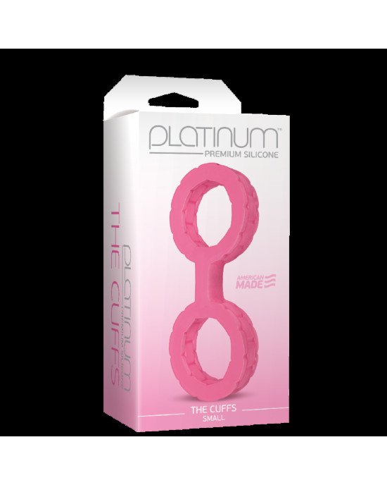 Наручники з силікону Doc Johnson The Cuffs Small - Pink, добре тягнуться, для рук і для ніг Наручники з силікону Doc Johnson The Cuffs Small - Pink, добре тягнуться, для рук і для ніг
