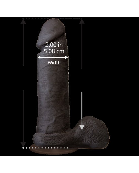 Фалоімітатор Doc Johnson The Realistic Cock 8 inch Black - ULTRASKYN, Vack-U-Lock, діаметр 5,1 см Фалоімітатор Doc Johnson The Realistic Cock 8 inch Black - ULTRASKYN, Vack-U-Lock, діаметр 5,1 см