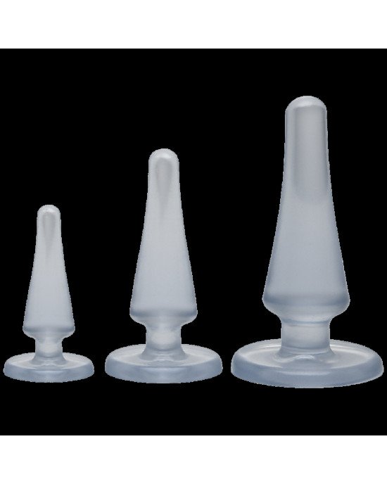Набір анальних пробок Doc Johnson Crystal Jellies Anal - Clear, макс. діаметр 2см - 3 см - 4 см Набір анальних пробок Doc Johnson Crystal Jellies Anal - Clear, макс. діаметр 2см - 3 см - 4 см
