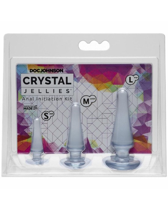 Набір анальних пробок Doc Johnson Crystal Jellies Anal - Clear, макс. діаметр 2см - 3 см - 4 см Набір анальних пробок Doc Johnson Crystal Jellies Anal - Clear, макс. діаметр 2см - 3 см - 4 см