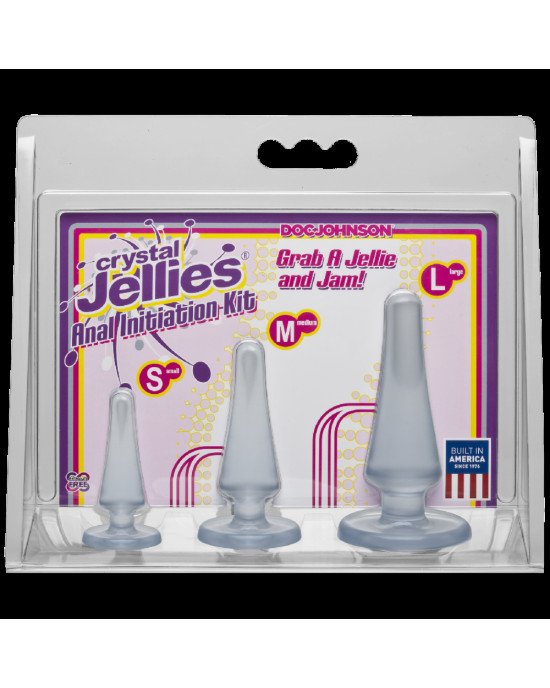 Набір анальних пробок Doc Johnson Crystal Jellies Anal - Clear, макс. діаметр 2см - 3 см - 4 см Набір анальних пробок Doc Johnson Crystal Jellies Anal - Clear, макс. діаметр 2см - 3 см - 4 см