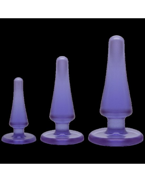 Набір анальних пробок Doc Johnson Crystal Jellies Anal - Purple, макс. діаметр 2см - 3 см - 4 см Набір анальних пробок Doc Johnson Crystal Jellies Anal - Purple, макс. діаметр 2см - 3 см - 4 см