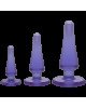 Набір анальних пробок Doc Johnson Crystal Jellies Anal - Purple, макс. діаметр 2см - 3 см - 4 см Набір анальних пробок Doc Johnson Crystal Jellies Anal - Purple, макс. діаметр 2см - 3 см - 4 см