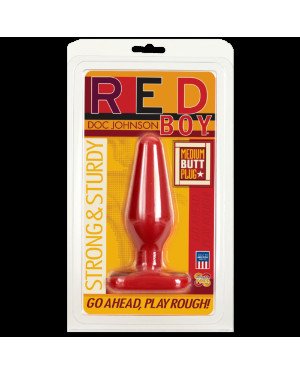 Анальна пробка Doc Johnson Red Boy - Medium 5.5 Inch, макс. діаметр 4 см