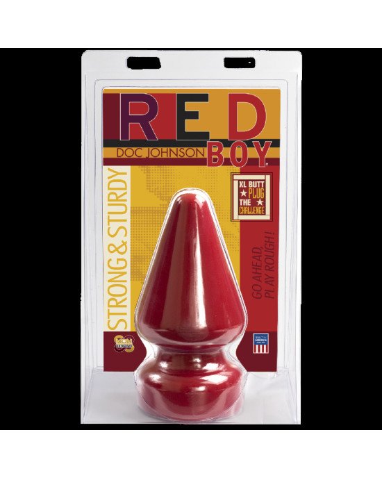 Анальна пробка Doc Johnson Red Boy - XL Butt Plug The Challenge, діаметр 12 см Анальна пробка Doc Johnson Red Boy - XL Butt Plug The Challenge, діаметр 12 см