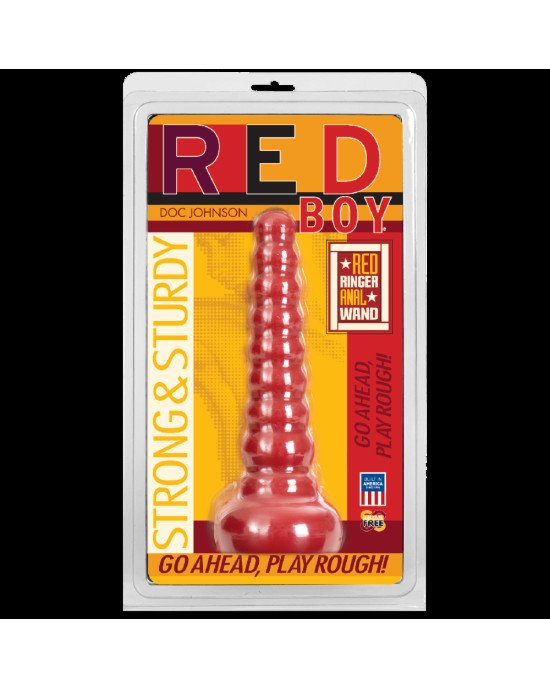 Анальна пробка-втулка Doc Johnson Red Boy - Red Ringer Anal Wand, макс. діаметр 4,5 см Анальна пробка-втулка Doc Johnson Red Boy - Red Ringer Anal Wand, макс. діаметр 4,5 см