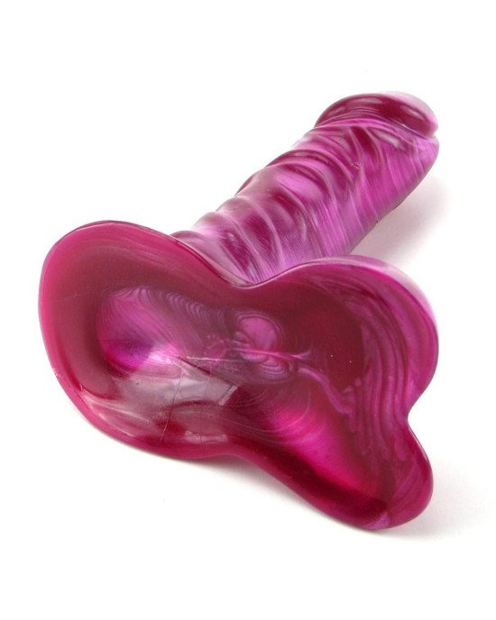 Фалоімітатор Doc Johnson Radiant Gems 7 Inch Ballsy Fuchsia, діаметр 4,3 см, антибактеріальний ПВХ Фалоімітатор Doc Johnson Radiant Gems 7 Inch Ballsy Fuchsia, діаметр 4,3 см, антибактеріальний ПВХ