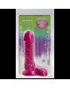 Фалоімітатор Doc Johnson Radiant Gems 7 Inch Ballsy Fuchsia, діаметр 4,3 см, антибактеріальний ПВХ Фалоімітатор Doc Johnson Radiant Gems 7 Inch Ballsy Fuchsia, діаметр 4,3 см, антибактеріальний ПВХ