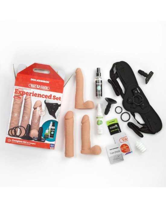 Набір для страпона Doc Johnson Vac-U-Lock Dual Density Experienced Set, діаметр 2×7см, 7,7см Набір для страпона Doc Johnson Vac-U-Lock Dual Density Experienced Set, діаметр 2×7см, 7,7см
