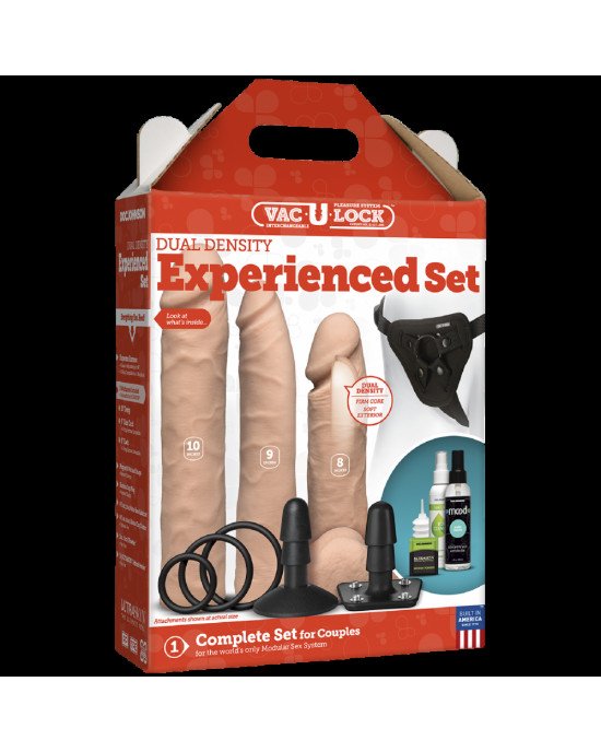 Набір для страпона Doc Johnson Vac-U-Lock Dual Density Experienced Set, діаметр 2×7см, 7,7см Набір для страпона Doc Johnson Vac-U-Lock Dual Density Experienced Set, діаметр 2×7см, 7,7см
