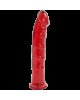 Фалоімітатор Doc Johnson Jelly Jewels Dong & Suction Cup Red, діаметр 3,6 см, антибактеріальний ПВХ Фалоімітатор Doc Johnson Jelly Jewels Dong & Suction Cup Red, діаметр 3,6 см, антибактеріальний ПВХ
