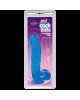 Фалоімітатор Doc Johnson Jelly Jewels Cock & Balls Blue, діаметр 3,6 см, антибактеріальний ПВХ Фалоімітатор Doc Johnson Jelly Jewels Cock & Balls Blue, діаметр 3,6 см, антибактеріальний ПВХ