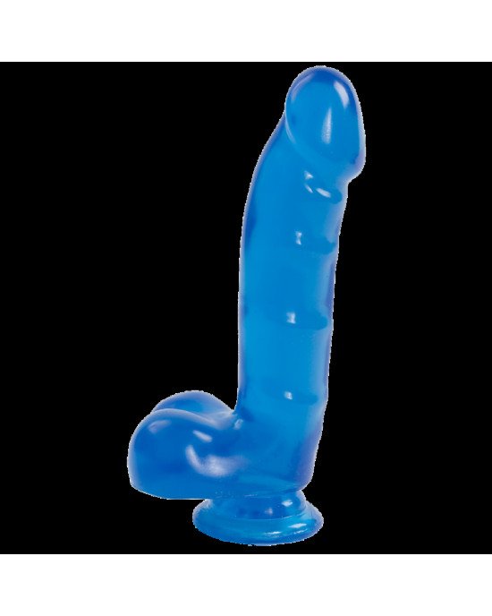 Фалоімітатор Doc Johnson Jelly Jewels Cock & Balls Blue, діаметр 3,6 см, антибактеріальний ПВХ Фалоімітатор Doc Johnson Jelly Jewels Cock & Balls Blue, діаметр 3,6 см, антибактеріальний ПВХ
