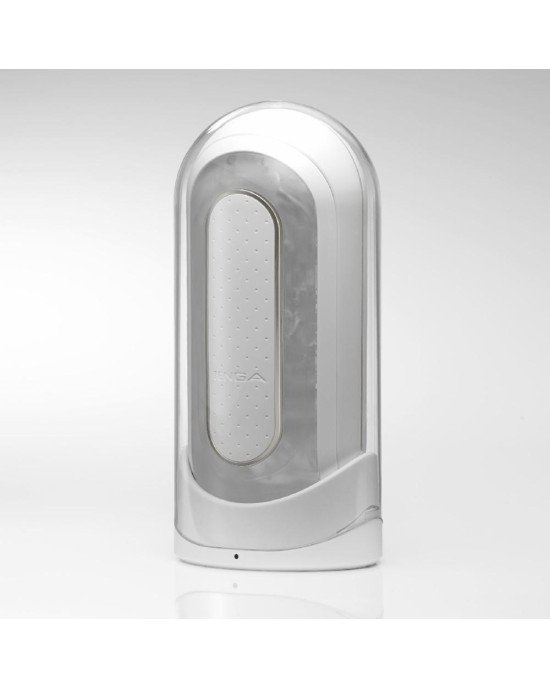Вібромастурбатор Tenga Flip Zero Electronic Vibration White, змінна інтенсивність, розкладний Вібромастурбатор Tenga Flip Zero Electronic Vibration White, змінна інтенсивність, розкладний