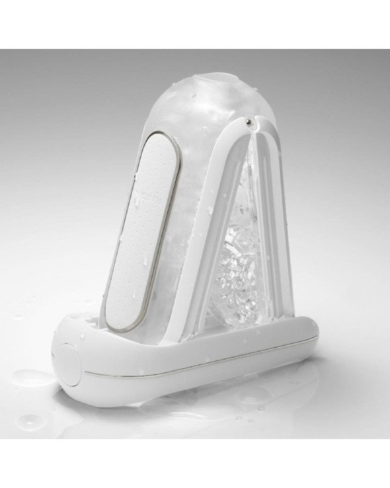 Вібромастурбатор Tenga Flip Zero Electronic Vibration White, змінна інтенсивність, розкладний Вібромастурбатор Tenga Flip Zero Electronic Vibration White, змінна інтенсивність, розкладний