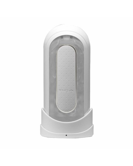 Вібромастурбатор Tenga Flip Zero Electronic Vibration White, змінна інтенсивність, розкладний Вібромастурбатор Tenga Flip Zero Electronic Vibration White, змінна інтенсивність, розкладний
