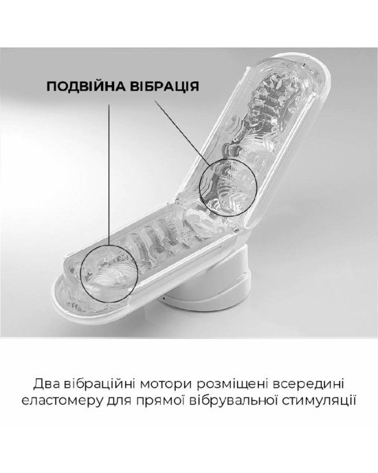 Вібромастурбатор Tenga Flip Zero Electronic Vibration White, змінна інтенсивність, розкладний Вібромастурбатор Tenga Flip Zero Electronic Vibration White, змінна інтенсивність, розкладний