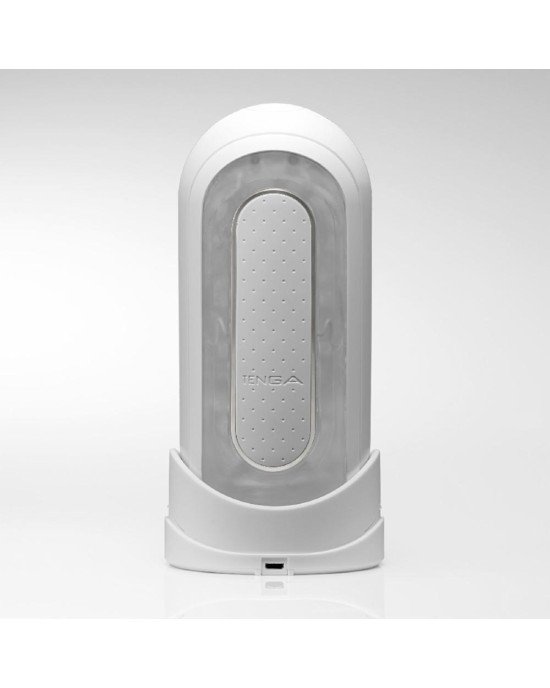 Вібромастурбатор Tenga Flip Zero Electronic Vibration White, змінна інтенсивність, розкладний Вібромастурбатор Tenga Flip Zero Electronic Vibration White, змінна інтенсивність, розкладний