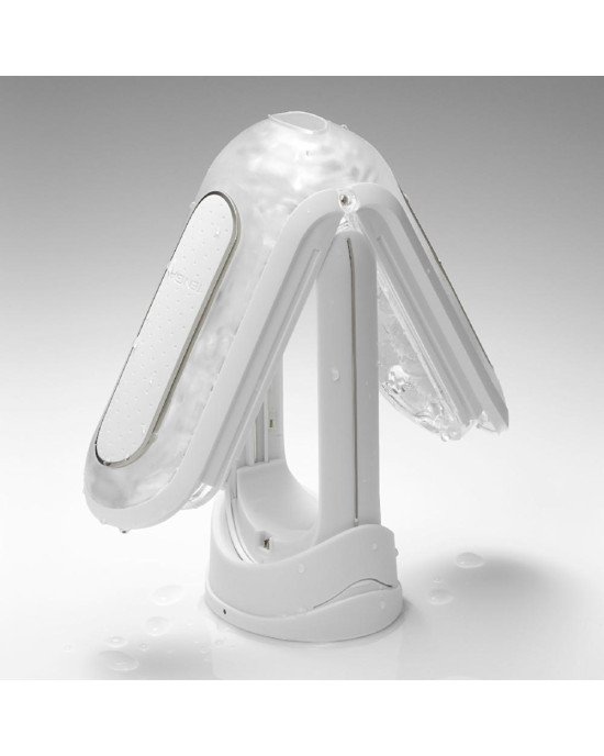 Вібромастурбатор Tenga Flip Zero Electronic Vibration White, змінна інтенсивність, розкладний Вібромастурбатор Tenga Flip Zero Electronic Vibration White, змінна інтенсивність, розкладний