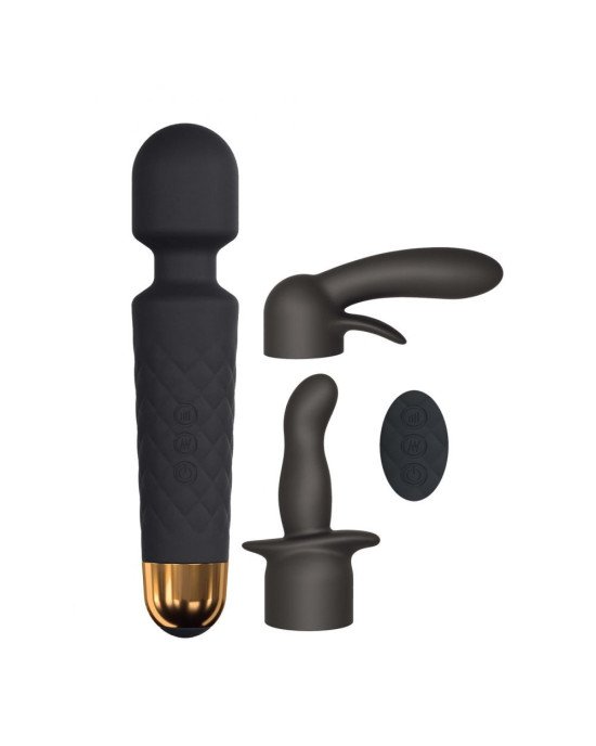 Мінівібромасажер Dorcel Kit Wanderful з насадками (анальна і вагінальна), водонепроникний Мінівібромасажер Dorcel Kit Wanderful з насадками (анальна і вагінальна), водонепроникний