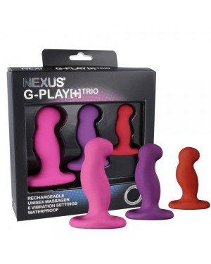 Набір вібромасажерів простати Nexus G-Play Trio Plus, макс діаметр 2,3-3,0-3,5 см, для новачків