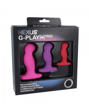 Набір вібромасажерів простати Nexus G-Play Trio Plus, макс діаметр 2,3-3,0-3,5 см, для новачків