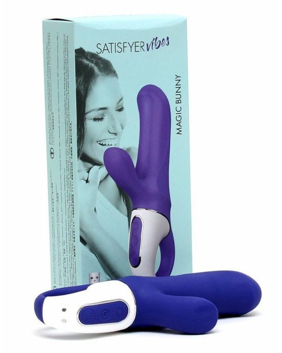 Потужний вібратор-кролик Satisfyer Vibes Magic Bunny, два мотори, літій силікон, 12 режимів роботи Потужний вібратор-кролик Satisfyer Vibes Magic Bunny, два мотори, літій силікон, 12 режимів роботи