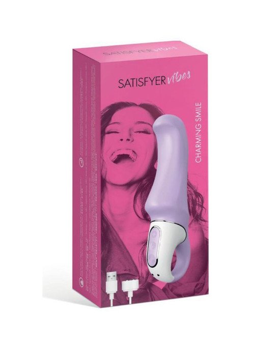 Потужний вібратор Satisfyer Vibes Charming Smile з гнучким стовбуром, літій силікон, 12 режимів Потужний вібратор Satisfyer Vibes Charming Smile з гнучким стовбуром, літій силікон, 12 режимів