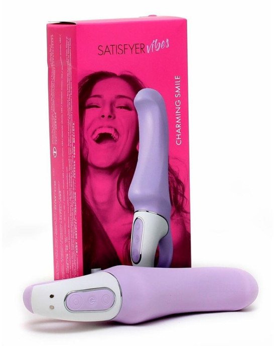 Потужний вібратор Satisfyer Vibes Charming Smile з гнучким стовбуром, літій силікон, 12 режимів Потужний вібратор Satisfyer Vibes Charming Smile з гнучким стовбуром, літій силікон, 12 режимів