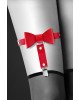 Гартер на ногу Bijoux Pour Toi - WITH BOW Red, сексуальна підв'язка з бантиком, екошкіра Гартер на ногу Bijoux Pour Toi - WITH BOW Red, сексуальна підв'язка з бантиком, екошкіра