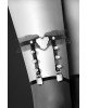 Гартер на ногу Bijoux Pour Toi - WITH HEART AND SPIKES Black, сексуальна підв'язка з сердечком Гартер на ногу Bijoux Pour Toi - WITH HEART AND SPIKES Black, сексуальна підв'язка з сердечком
