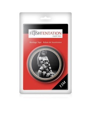 Скотч для бондажа Fetish Tentation Black (15м), не липне до шкіри і волосків, тільки сам до себе Скотч для бондажа Fetish Tentation Black (15м), не липне до шкіри і волосків, тільки сам до себе