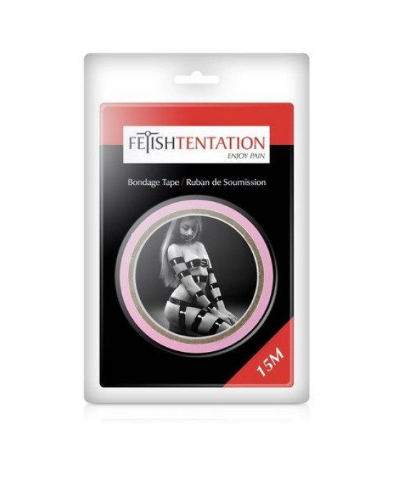 Скотч для бондажа Fetish Tentation Rose (15 м), не липне до шкіри і волосків, тільки сам до себе Скотч для бондажа Fetish Tentation Rose (15 м), не липне до шкіри і волосків, тільки сам до себе