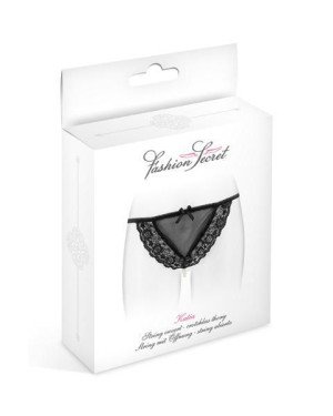Трусики-стрінги з перлинною ниткою Fashion Secret KATIA Black Трусики-стрінги з перлинною ниткою Fashion Secret KATIA Black