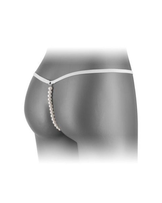 Трусики-стрінги з перлинною ниткою Fashion Secret VENUSINA White