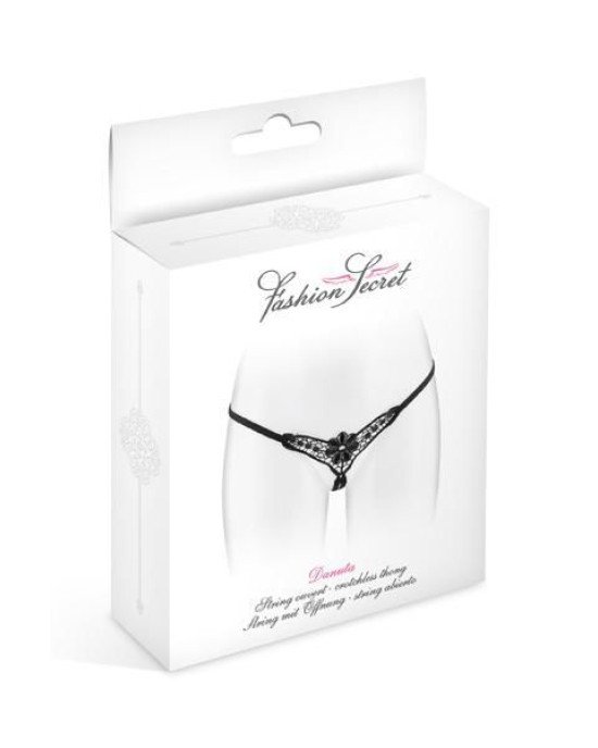 Трусики-стрінги з доступом Fashion Secret DANUTA Black Трусики-стрінги з доступом Fashion Secret DANUTA Black