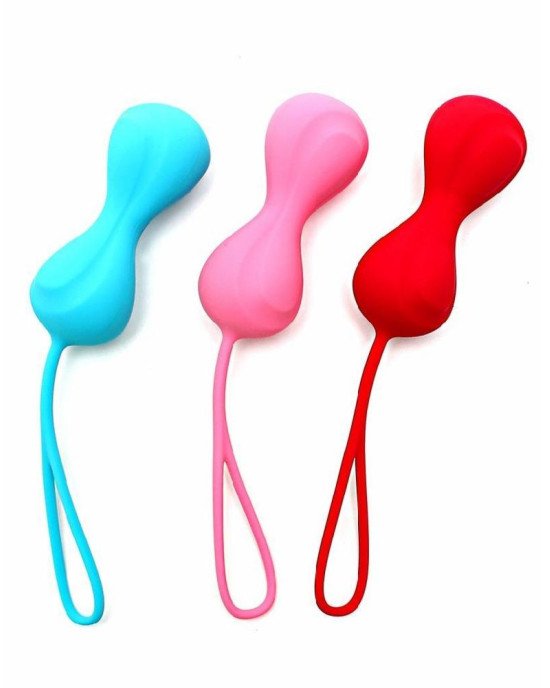 Вагінальні кульки Satisfyer Power Balls (3 пари), діаметр 3,4 см, маса 60-76-92г, з кулькою всередин