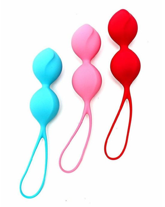 Вагінальні кульки Satisfyer V Balls (3 пари), діаметр 3,4 см, маса 79-114-150г, монолітні