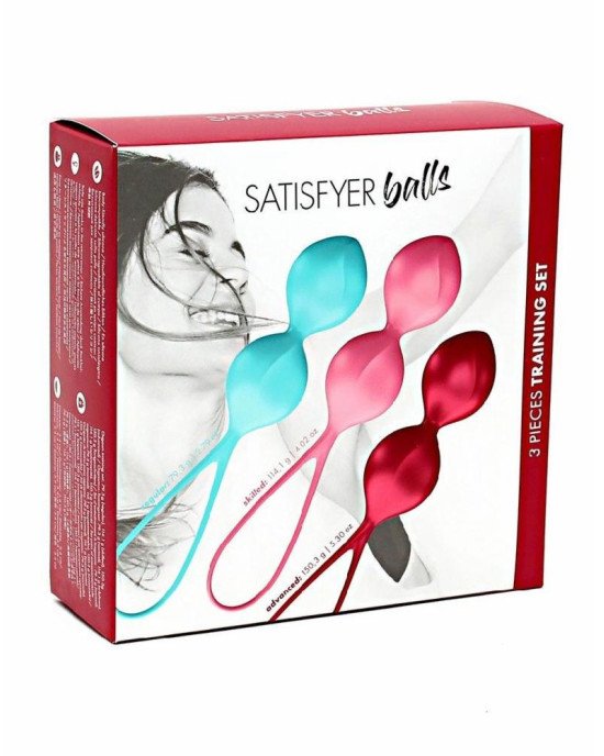 Вагінальні кульки Satisfyer V Balls (3 пари), діаметр 3,4 см, маса 79-114-150г, монолітні