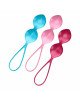 Вагінальні кульки Satisfyer V Balls (3 пари), діаметр 3,4 см, маса 79-114-150г, монолітні
